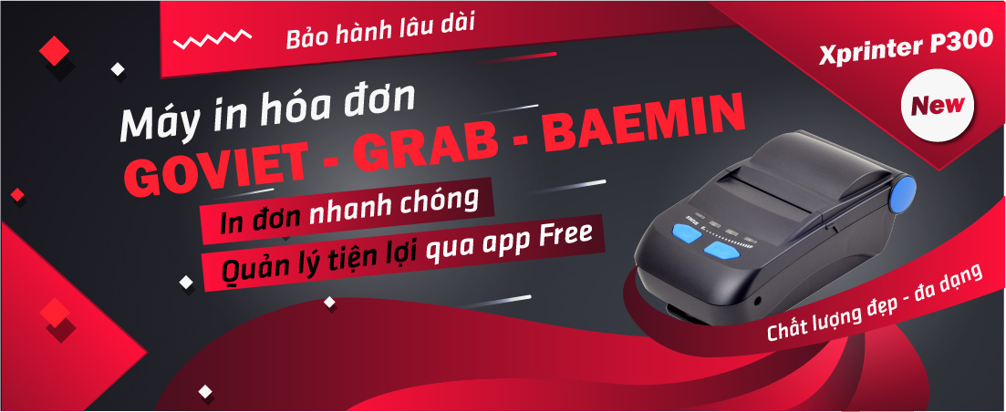 Máy in hóa đơn Goviet - Beamin - Grap Foood
