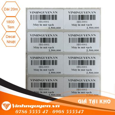 Giấy in mã vạch 2 tem 35x22[20m 1660 Tem]